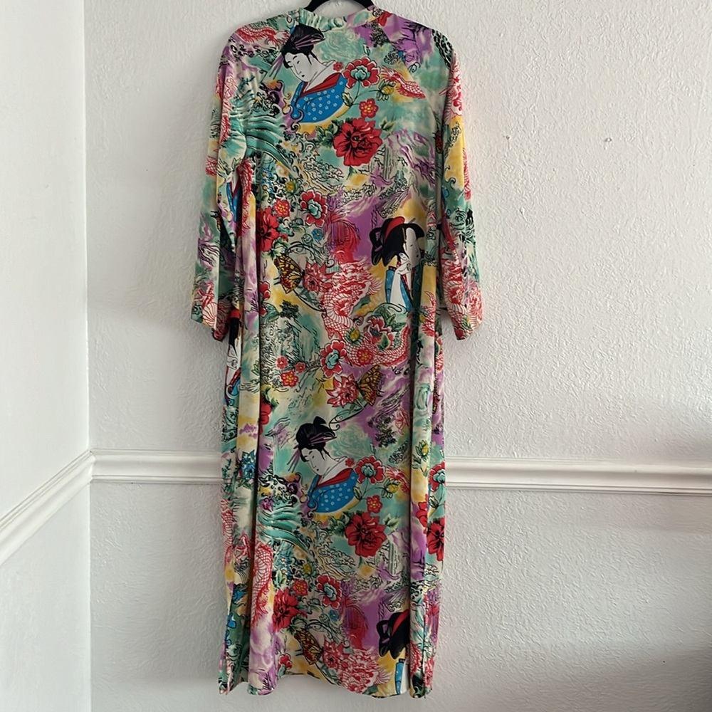 Natori Multicolor Asian Art  Tunic - Picture 9 of 12